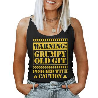 Grumpy Old Git T For Sarcastic Fathers Day Women Tank Top - Thegiftio UK
