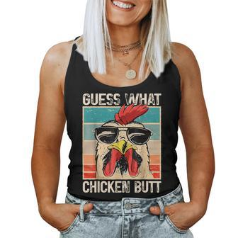 Guess What Chicken Butt Chicken Meme Women Tank Top | Mazezy