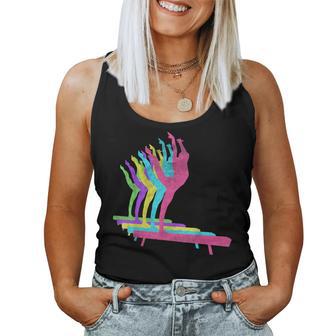 Gymnast Girl On Balance Beam 80S Colors 1980S Women Tank Top - Monsterry AU