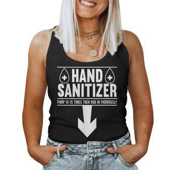 Hand Sanitizer Adult Humor Dirty Jokes Sarcastic Women Tank Top - Thegiftio UK