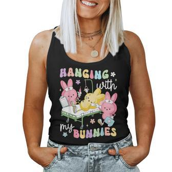 Hanging With My Bunnies Nurse Happy Easter Day Women Tank Top - Monsterry CA