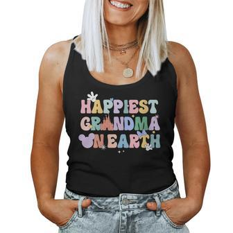 Happiest Grandma On Earth Family Trip Happiest Place Women Tank Top - Seseable