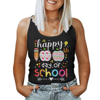 Happy 100 Days Of School Cute Teacher 100Th Day Of School Women Tank Top | Mazezy