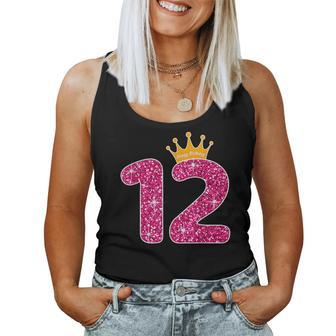 Happy Birthday 12 Years Of Being Awesome 12Th Birthday Girl Women Tank Top - Thegiftio UK
