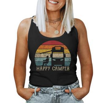 Happy Camper Rv Camping Retro Sun 70S 80S Women Tank Top - Seseable