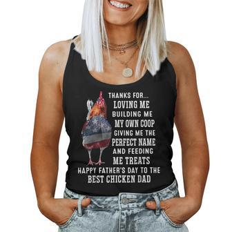 Happy Father's Day To The Best Chicken Dad Women Tank Top - Seseable
