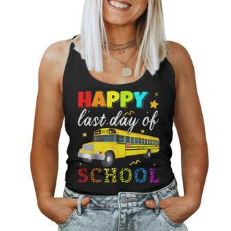 Happy Last Day Of School Bus Driver Off Duty Student Teacher Women Tank Top - Seseable
