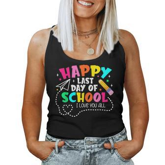 Happy Last Day Of School Hello Summer I Love You All Teacher Women Tank Top | Mazezy DE