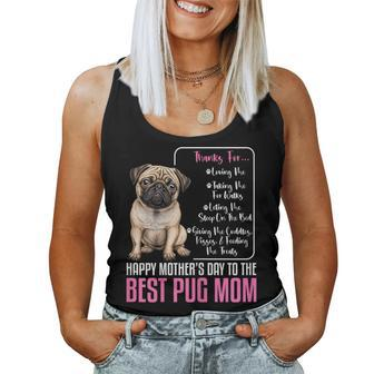 Happy Mother's Day To The Best Pug Mom Pug Dog Mom Women Tank Top | Mazezy CA