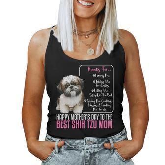 Happy Mother's Day To The Best Shih Tzu Mom Shih Tzu Mommy Women Tank Top - Seseable