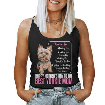 Happy Mother's Day To The Best Yorkie Mom Yorkie Dog Mommy Women Tank Top | Mazezy