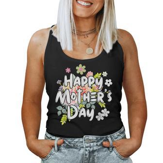 Happy Mother's Day Floral Mom Mommy Grandma 2024 Women Tank Top - Monsterry CA