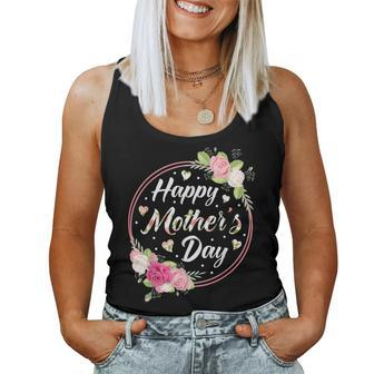 Happy Mother's Day For Mom Grandma Floral Flowers Women Tank Top - Thegiftio UK