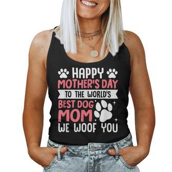 Happy Mother's Day To The World Best Dog Mom Women Tank Top | Mazezy UK
