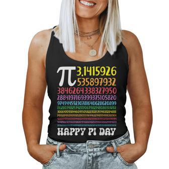 Happy Pi Day Colorful Pi Numbers 314 For Teacher Student Women Tank Top - Monsterry AU