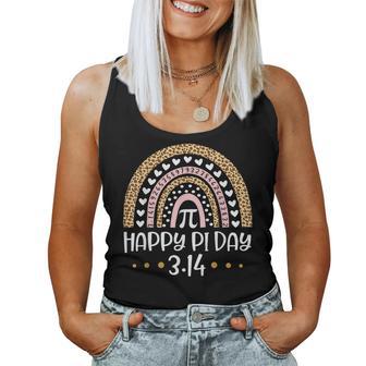 Happy Pi Day Mathematic Math Teacher Leopard Rainbow Women Tank Top - Monsterry