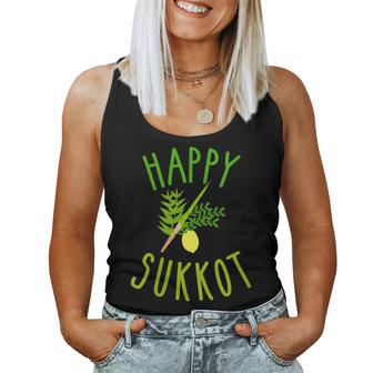 Happy Sukkot Four Species Jewish Holiday Israel Sukkah Women Tank Top - Monsterry CA