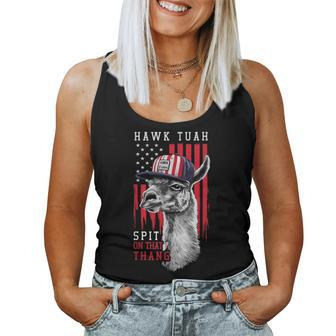 Hawk Tush Spit On That Thing Llama July 4Th Women Tank Top - Monsterry CA