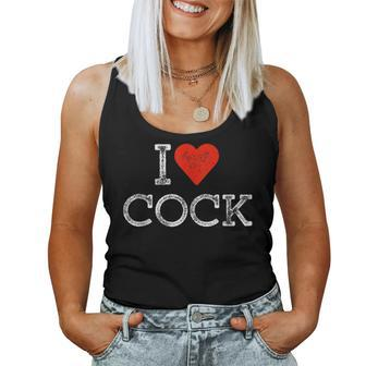 I Heart Cock Sarcastic Gay Pride Lgbtq Gag I Love Cock Women Tank Top | Mazezy