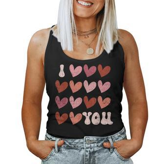 I Heart Love You Valentine Couple Matching Kid Women Tank Top | Seseable CA