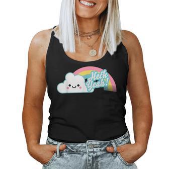 Heck Yeah Cute Kawaii Rainbow Women Tank Top - Monsterry DE