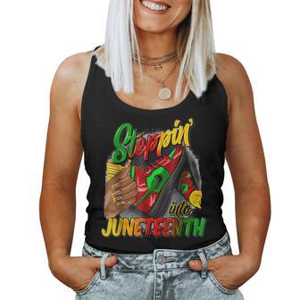 High Heels Steppin Into Junenth Africa Black Woman Women Tank Top - Thegiftio