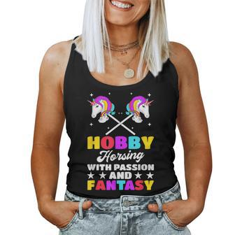 Hobby Horsing With Passion And Fantasy Hobby Horse Riding Women Tank Top - Monsterry DE