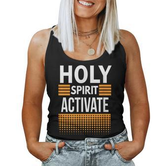Holy Spirit Activate Religious Christian Love Hope Orange Women Tank Top - Monsterry DE