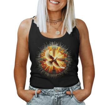Holy Spirit Dove Powered Christian For And Women Women Tank Top - Monsterry