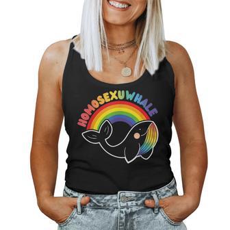 Homosexuwhale Gay Pride Lgbt Rainbow Flag Whale Lovers Lgbtq Women Tank Top - Monsterry DE