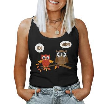 Hoo Who Whom Owl Grammar Women Tank Top - Monsterry