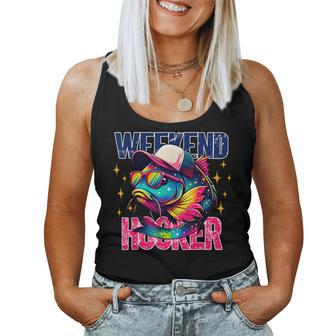 Weekend Hooker Colorful Fishing For Weekend Hooker Women Tank Top - Monsterry CA