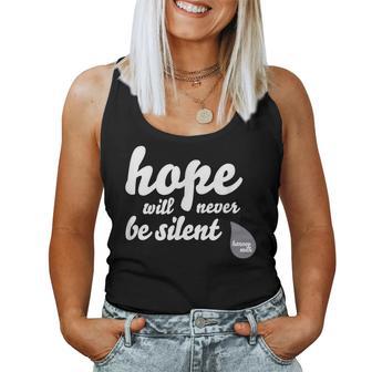 Hope Will Never Be Silent Rainbow Proud March Unity Quote Women Tank Top - Monsterry DE