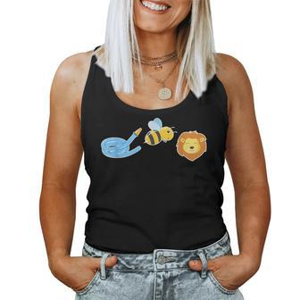 Hose Bee Lion Graphic Animal Women Tank Top - Monsterry