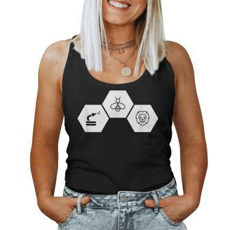 Hose Bee Lion Honeycomb Icon Hoes Be Lying Pun T Women Tank Top - Monsterry