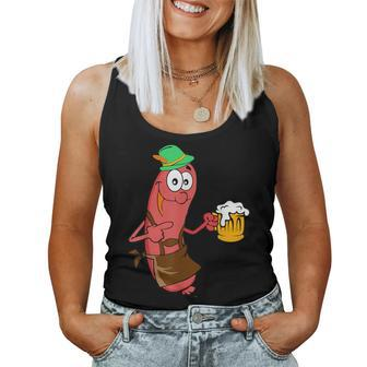 Hot Dog Beer Bratwurst Oktoberfest For Women Tank Top - Monsterry