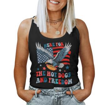 Here For The Hot Dogs And Freedom 4Th Of July Boys Girls Women Tank Top - Monsterry