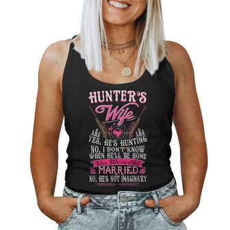 Hunter's Wife Yes He's Hunting Deer For Her Women Tank Top - Monsterry DE