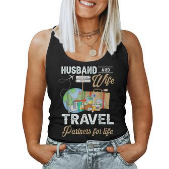 Husband And Wife Travel Partners For Life Couple Women Tank Top - Monsterry