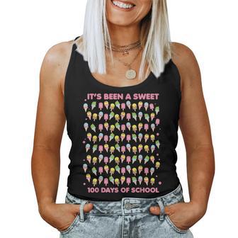 Ice Cream Cone 100 Days Of School Teacher Women Tank Top - Monsterry