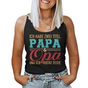 Ich Habe Zwei Titel Papa Und Opa Und Ich Rocke Bee Tank Top Frauen - Geschenkecke