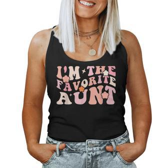 I'm The Favorite Aunt Cute Newborn Family Groovy Women Tank Top | Mazezy