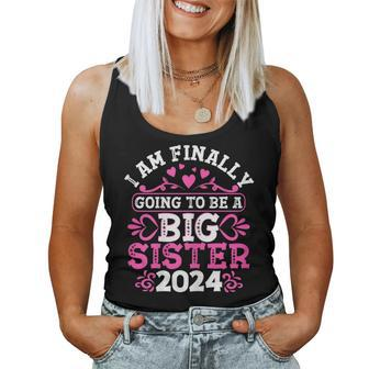 I'm Finally Going To Be A Big Sister 2024 Pregnancy Reveal Women Tank Top - Monsterry UK