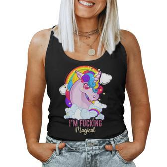 I'm Fucking Magical Unicorn Magic Adult Humor Rainbow Women Tank Top - Thegiftio UK