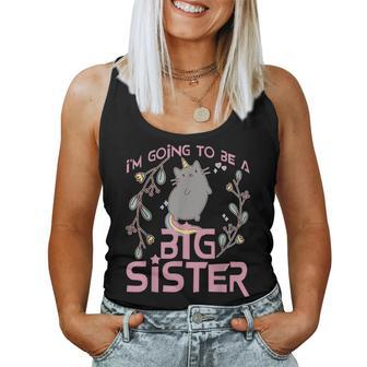 I'm Going To Be A Big Sister Unicorn Cat Women Tank Top - Monsterry