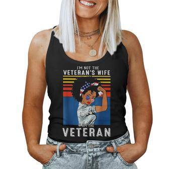 I'm Not The Veteran's Wife I Am The Veteran American Flag Women Tank Top - Monsterry