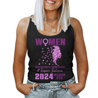 International Women's Day 2024 Floral Woman Girl Silhouette Women Tank Top - Monsterry CA