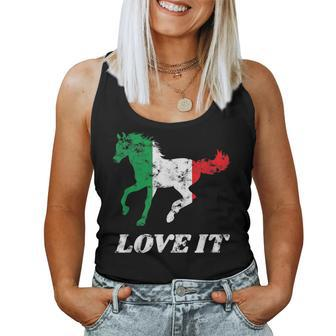 Italian Horse Riding Horseback Rider Equestrian Pony Hooves Women Tank Top - Monsterry