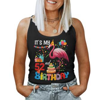 It's My 52Th Birthday Cute Flamingo Colorful Costume Family Women Tank Top | Mazezy UK