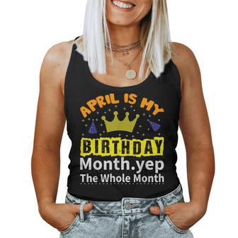 It's My Birthday April Month Groovy Birthday Novelty Women Tank Top - Monsterry AU